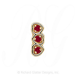GS068 R - 14 Karat Gold Ruby Slide 